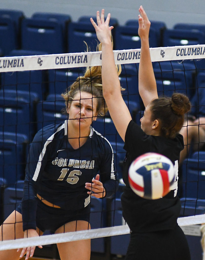 Sidney Branson scores a point on Friday